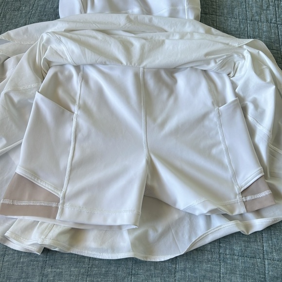 LULULEMON Court Crush Athletic Dress Built-In Shorts with Pockets in White - Picture 4 of 9